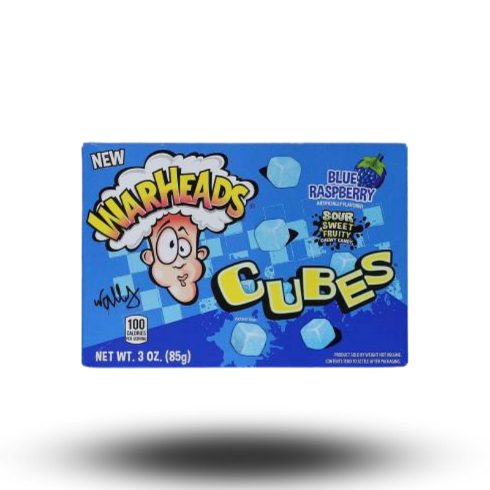 Warheads Blue Rasberry Cubes 113g